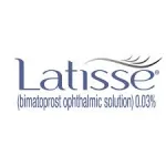 A logo of latisse, an ophthalmic solution.