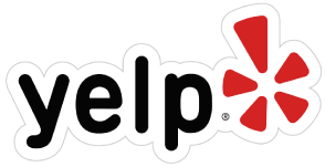 A green background with the yelp logo.
